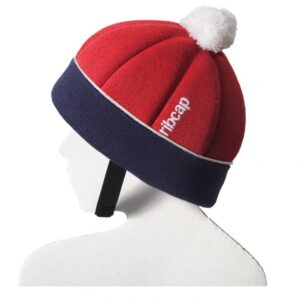 a red and blue hat