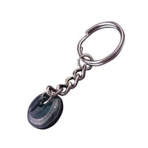 Pewter Rock Keychain